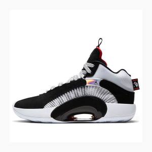 Air Jordan 35 Barbati Nike DNA PF DNA Ghete Baschet Negrii Albi Rosii | JD-802BY