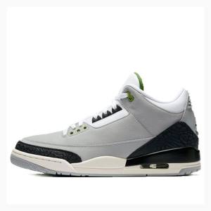 Air Jordan 3 Barbati Nike Retro Chlorophyll Ghete Baschet Gri Negrii | JD-207TQ