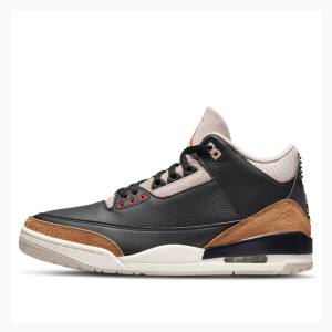 Air Jordan 3 Barbati Nike Retro Desert Elephant Ghete Baschet Negrii Maro | JD-957YZ