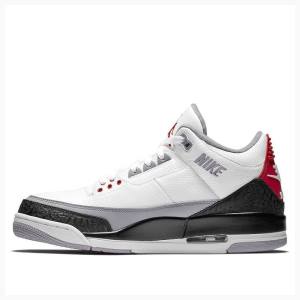 Air Jordan 3 Barbati Nike Retro NRG Tinker Ghete Baschet Albi Negrii Gri | JD-734VI