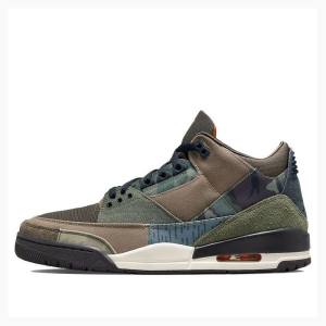 Air Jordan 3 Barbati Nike Retro Patchwork Ghete Baschet Maro | JD-605QX