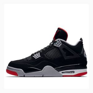 Air Jordan 4 Barbati Nike Retro Bred Ghete Baschet Negrii Rosii | JD-345HV