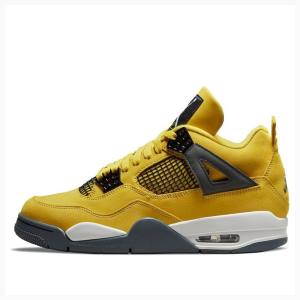 Air Jordan 4 Barbati Nike Retro Lightning Ghete Baschet Galbeni | JD-134VB