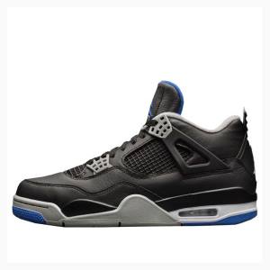 Air Jordan 4 Barbati Nike Retro Motorsport Away Ghete Baschet Negrii Albastri | JD-094WI