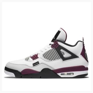 Air Jordan 4 Barbati Nike Retro PSG Paris Saint-Germain Ghete Baschet Albi Rosii | JD-106WA