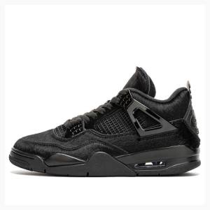 Air Jordan 4 Dama Nike Retro Pony Hair Ghete Baschet Negrii | JD-325UH