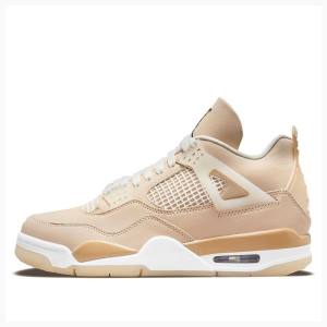 Air Jordan 4 Dama Nike Retro Shimmer Ghete Baschet Bej | JD-103ZF