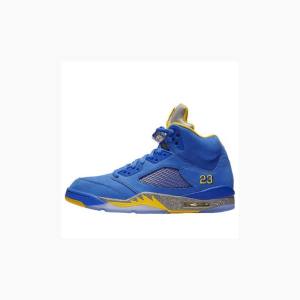 Air Jordan 5 Barbati Nike JSP Laney Ghete Baschet Albastri | JD-703KF