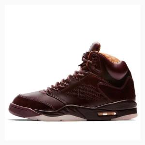 Air Jordan 5 Barbati Nike Premium Bordeaux Ghete Baschet Rosii | JD-703AN