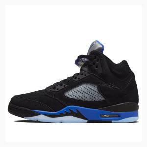 Air Jordan 5 Barbati Nike Retro Racer Ghete Baschet Negrii Albastri | JD-170DW