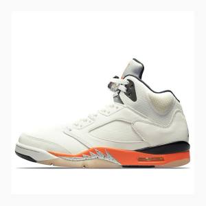 Air Jordan 5 Barbati Nike Retro Shattered Backboard Ghete Baschet Albi Portocalii | JD-876GP