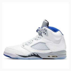 Air Jordan 5 Barbati Nike Retro Stealth 2.0 Ghete Baschet Albi Albastri | JD-912WC