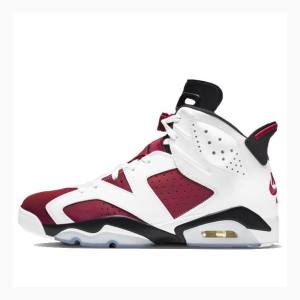 Air Jordan 6 Barbati Nike Retro Carmine Ghete Baschet Albi Rosii Negrii | JD-194XD