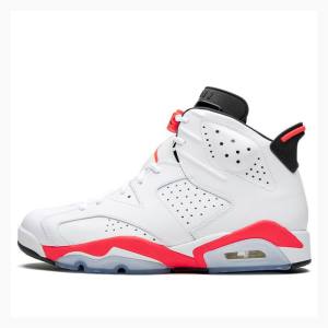 Air Jordan 6 Barbati Nike Retro Ghete Baschet Albi Rosii | JD-425QM