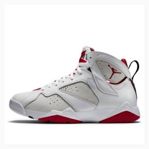 Air Jordan 7 Barbati Nike Retro Hare Ghete Baschet Albi Rosii | JD-819IO