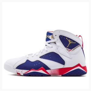 Air Jordan 7 Barbati Nike Retro Olympic Tinker Alternate Ghete Baschet Albi Rosii Bleumarin | JD-274WT