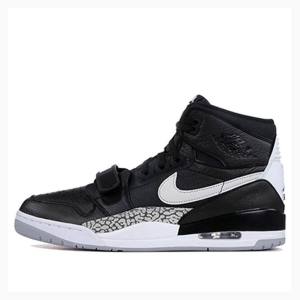 Air Jordan Barbati Nike Legacy 312 Ghete Baschet Negrii Albi | JD-506ZF