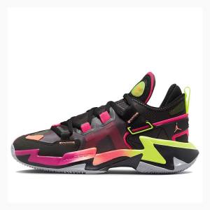 Air Jordan Barbati Nike Why Not Zer0.5 PF Black Ghete Baschet Negrii Verzi Roz | JD-607HE