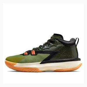 Air Jordan Barbati Nike Zion 1 PF Carbon Ghete Baschet Negrii Verzi | JD-378IP