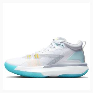 Air Jordan Barbati Nike Zion 1 PF Ghete Baschet Albi Albastri | JD-039WG