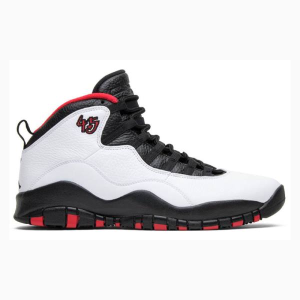 Air Jordan 10 Barbati Nike Double Nickel Ghete Baschet Albi Negrii | JD-951JY