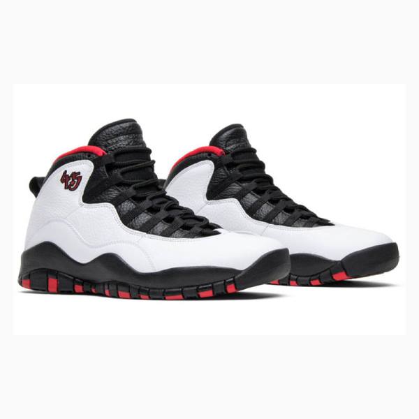 Air Jordan 10 Barbati Nike Double Nickel Ghete Baschet Albi Negrii | JD-951JY