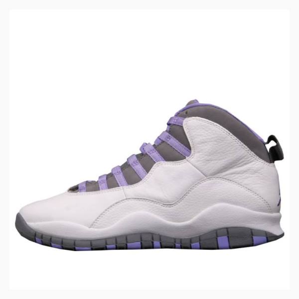 Air Jordan 10 Dama Nike Retro Ghete Baschet Albi Violet | JD-620GM