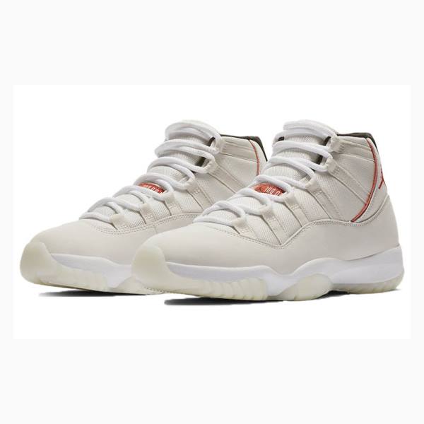 Air Jordan 11 Barbati Nike Retro Platinum Tint Ghete Baschet Albi | JD-471IS