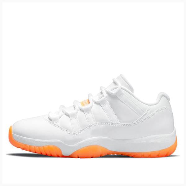 Air Jordan 11 Dama Nike Retro Low Bright Citrus Adidași Albi Portocalii | JD-103VD