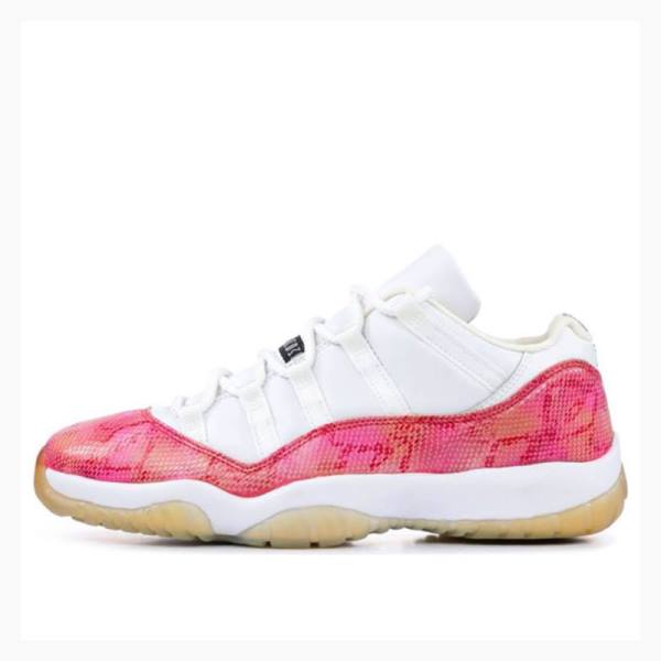 Air Jordan 11 Dama Nike Retro Low \'Snakeskin\' Adidași Albi Roz | JD-240CP