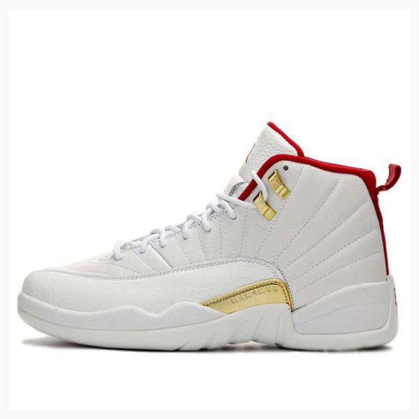 Air Jordan 12 Barbati Nike Retro FIBA Ghete Baschet Albi Rosii | JD-092WY