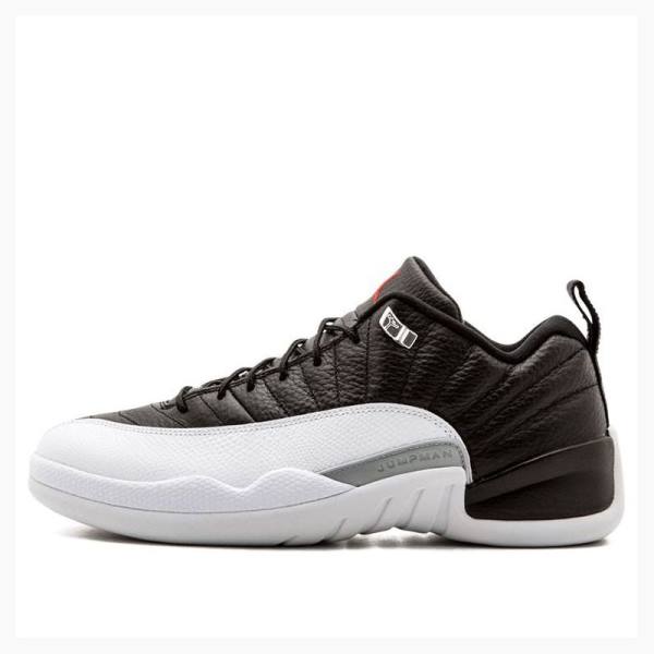 Air Jordan 12 Barbati Nike Retro Low Playoffs Adidași Negrii Albi | JD-279AF