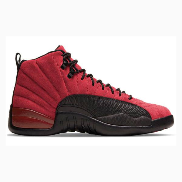 Air Jordan 12 Barbati Nike Retro Reverse Flu Game Ghete Baschet Negrii Rosii | JD-379AP