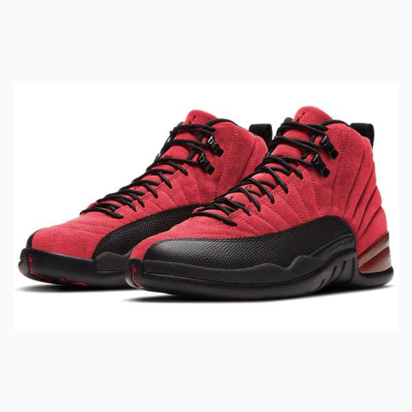 Air Jordan 12 Barbati Nike Retro Reverse Flu Game Ghete Baschet Negrii Rosii | JD-379AP