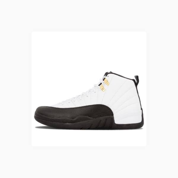 Air Jordan 12 Barbati Nike Retro Taxi Ghete Baschet Albi Negrii | JD-657NQ