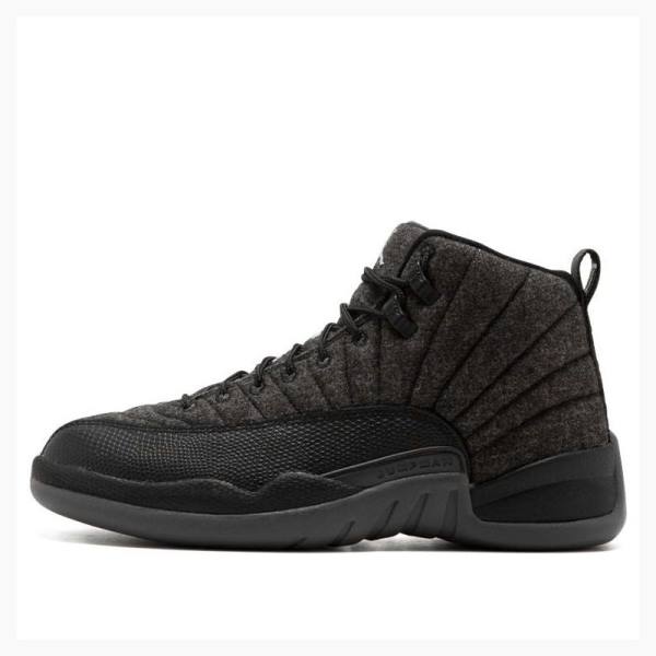 Air Jordan 12 Barbati Nike Retro Wool Ghete Baschet Negrii | JD-982TI