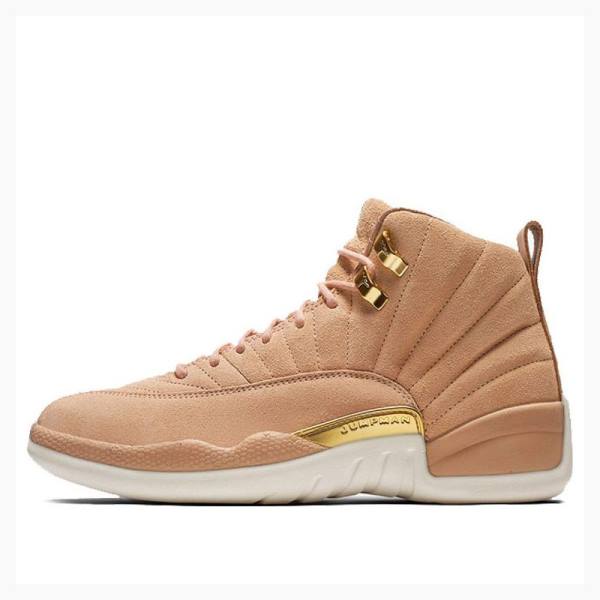 Air Jordan 12 Dama Nike Retro Vachetta Tan Ghete Baschet Maro | JD-056SW