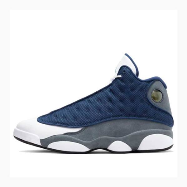 Air Jordan 13 Barbati Nike Retro Flint Ghete Baschet Albi Albastri Gri | JD-172LI