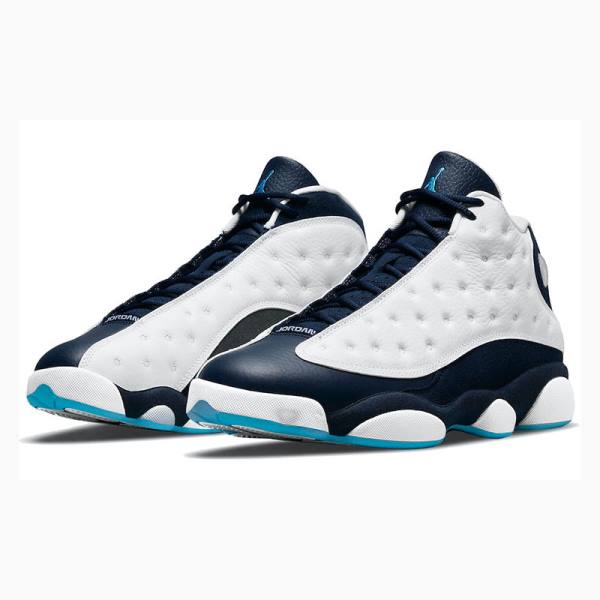 Air Jordan 13 Barbati Nike Retro Obsidian powder Ghete Baschet Albi Albastri | JD-528NP