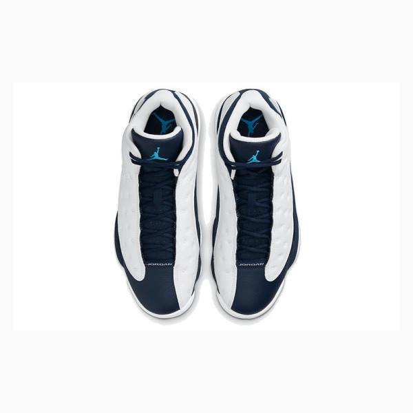 Air Jordan 13 Barbati Nike Retro Obsidian powder Ghete Baschet Albi Albastri | JD-528NP