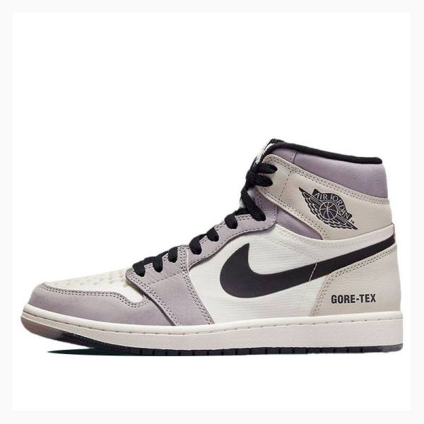 Air Jordan 1 Barbati Nike High Element Gore-Tex Light Bone Ghete Baschet Violet Negrii | JD-618TS