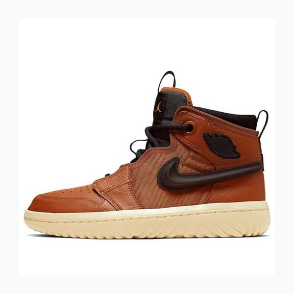 Air Jordan 1 Barbati Nike High React Dark Russet Ghete Baschet Maro | JD-176YK