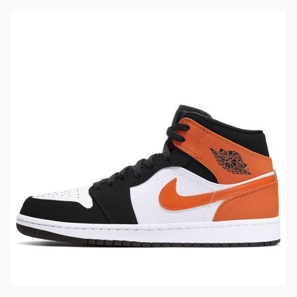 Air Jordan 1 Barbati Nike Mid-High Ghete Baschet Portocalii | JD-408SV