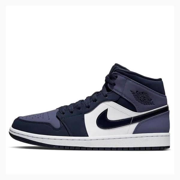 Air Jordan 1 Barbati Nike Mid-High Sanded Ghete Baschet Violet | JD-439HK