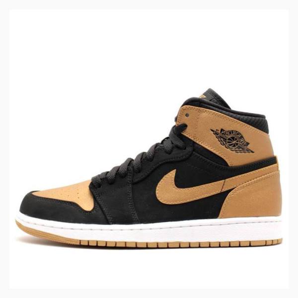 Air Jordan 1 Barbati Nike Retro High Melo Ghete Baschet Aurii Negrii | JD-195YQ