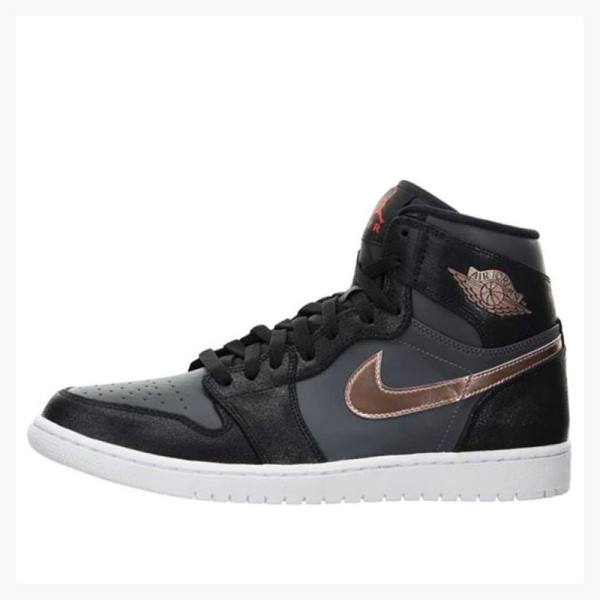 Air Jordan 1 Barbati Nike Retro High Metallic Bronze Ghete Baschet Negrii Gri | JD-589TV