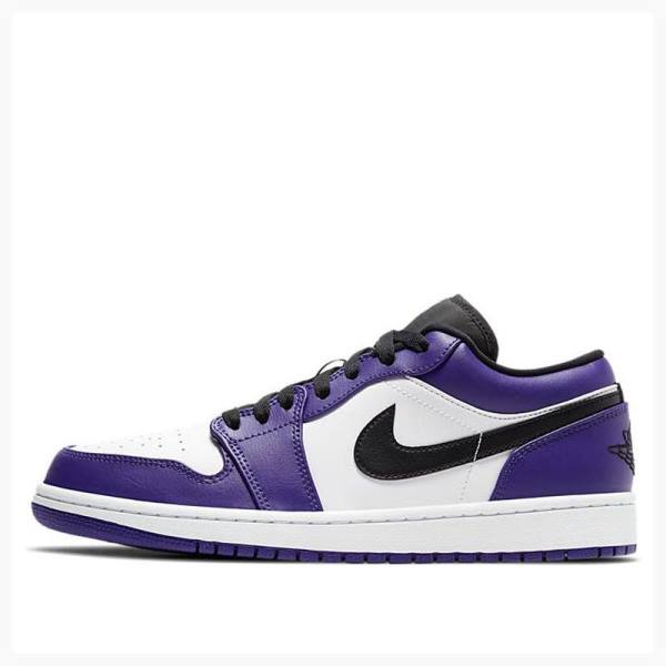 Air Jordan 1 Barbati Nike Retro Low Court Adidași Violet Negrii | JD-279UX