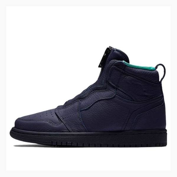 Air Jordan 1 Dama Nike High Zip Blackened Ghete Baschet Bleumarin | JD-490EP