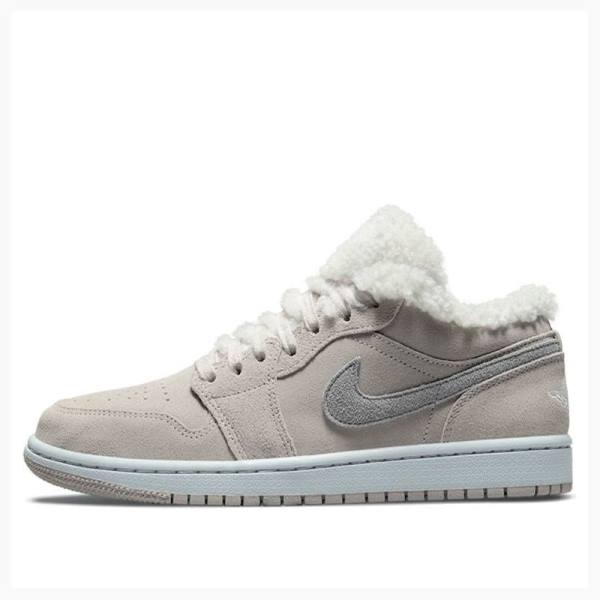 Air Jordan 1 Dama Nike Low Sherpa Fleece Adidași Gri | JD-295PK