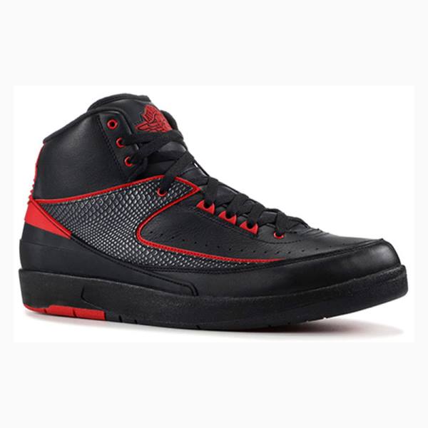 Air Jordan 2 Barbati Nike Retro Alternate Ghete Baschet Negrii Rosii | JD-031GB